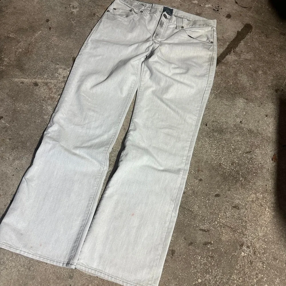 Rock & Republic Y2K Stone Light Wash Loose Fit Straight Leg Jeans Size 34x32